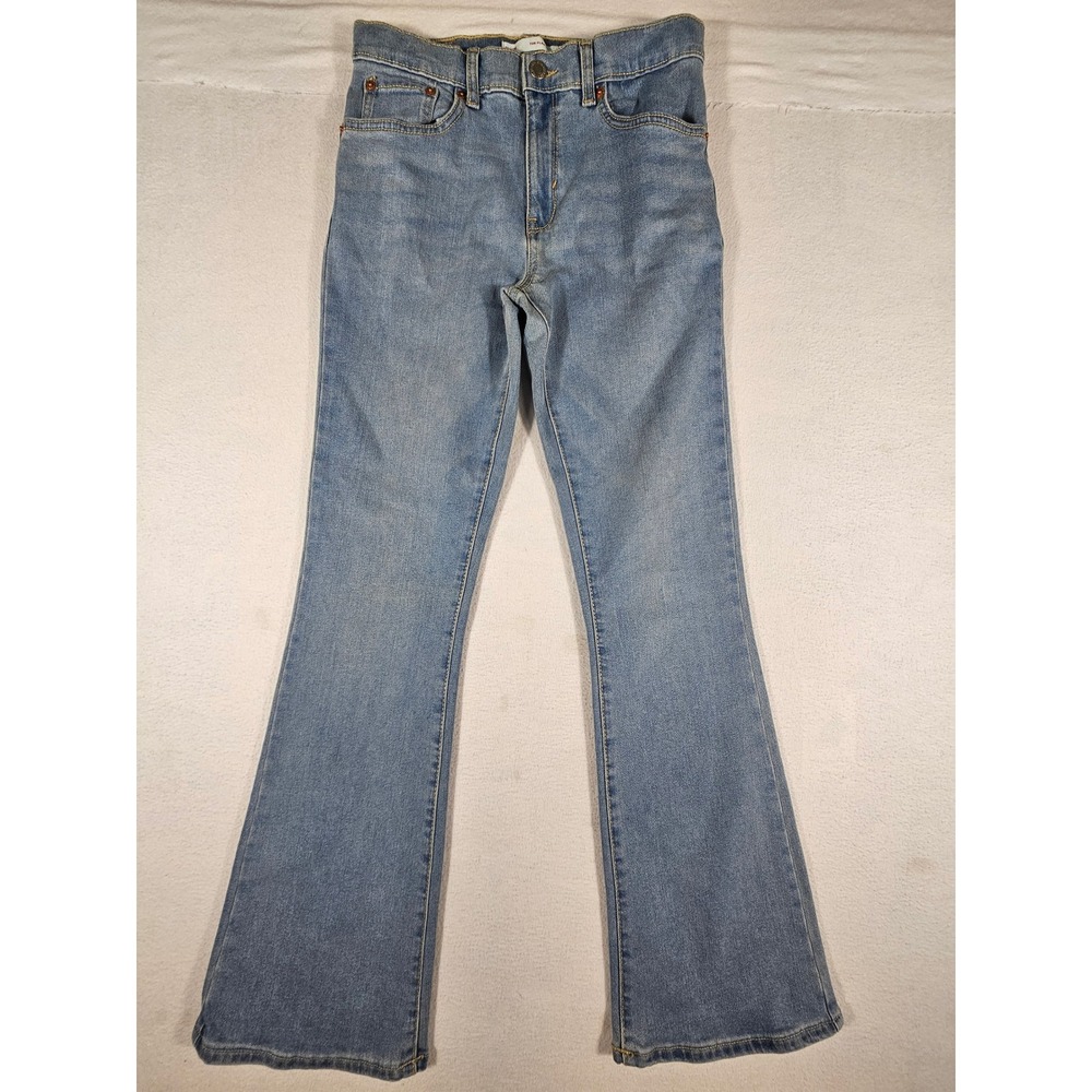 Levis 726 Flare Jeans Light Wash Blue High Rise Denim Girls Size 16